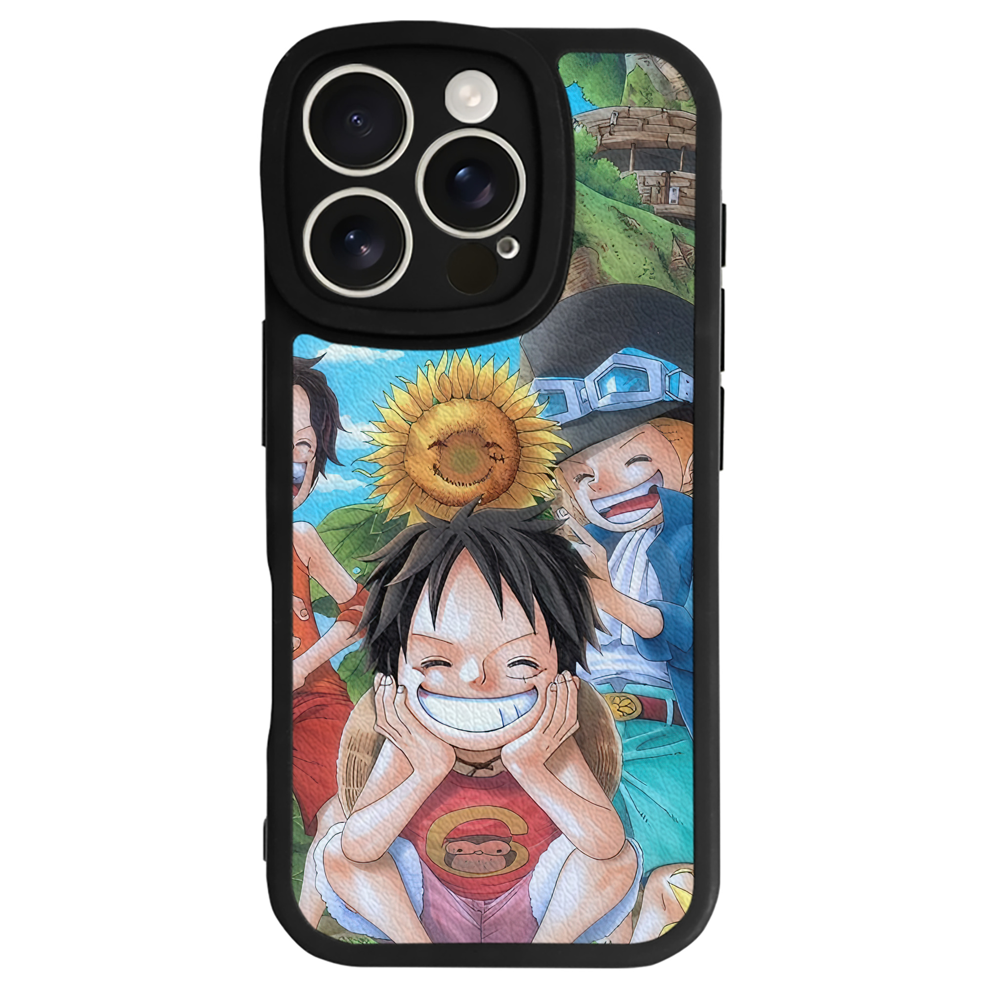 （画像用） ワンピース ONE PIECE 【iPhone 16シリーズ対応】シリコンスマホケース（レザー調） 材質：シリコン
